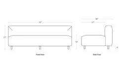 9 Yard Outdoor 72 Inch Armless Sofa -Form Living Shop 9 yard outdoor 72 inch armless sofa blu dot 13