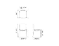 Catifa 46 Four Leg Wood Side Chair -Form Living Shop catifa 46 4 leg wood chair lievore altherr molina arper 5