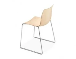 Catifa 46 Wood Side Chair With Sled Base