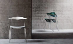 Hans Wegner Ch88p Stacking Chair With Upholstered Seat -Form Living Shop ch88 upholstered dining chair hans wegner carl hansen son 11