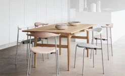 Hans Wegner Ch88p Stacking Chair With Upholstered Seat -Form Living Shop ch88 upholstered dining chair hans wegner carl hansen son 8