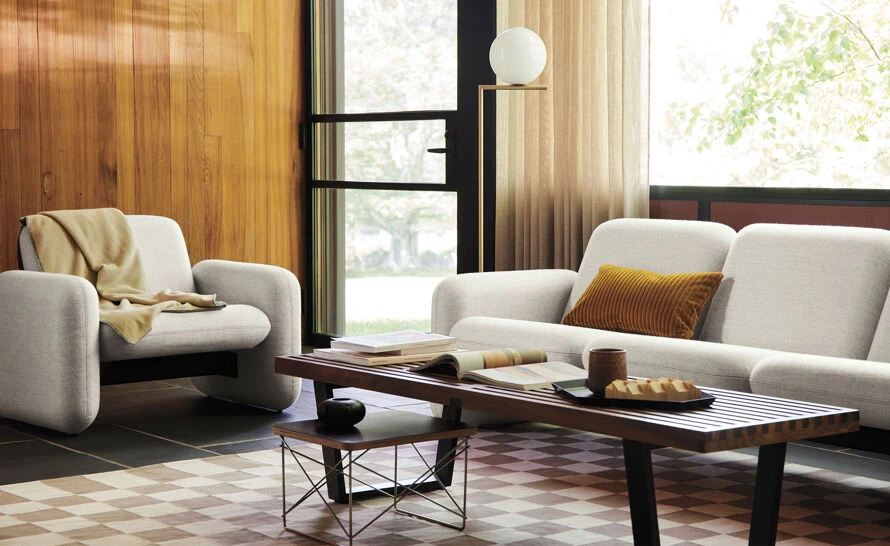 Ray Wilkes Three Seat Chiclet Sofa 9 Ray Wilkes Three Seat Chiclet Sofa - Image 7