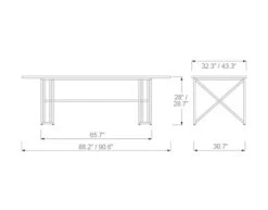 Double X Table -Form Living Shop double x table classicon 4