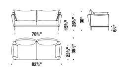 Gentry 90 Two Seater Sofa -Form Living Shop gentry 90 2 seater sofa patricia urquiola moroso 87f2071d84