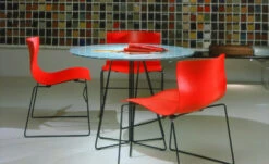 Handkerchief Stacking Armless Chair -Form Living Shop handkerchief armless chair massimo vignelli knoll 6