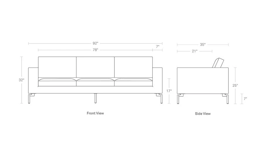 New Standard 92" Leather Sofa 12 New Standard 92" Leather Sofa - Image 10