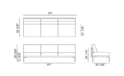 Steeve Three Seat Sofa Without Arms -Form Living Shop steeve 3 seat sofa no arms jean marie massaud arper 5