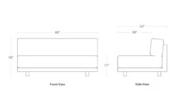 Sunday Armless Sofa -Form Living Shop sunday armless sofa blu dot 9